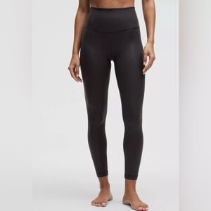 Lululemon align luxe shine foil print black size 0 ~ 25inch